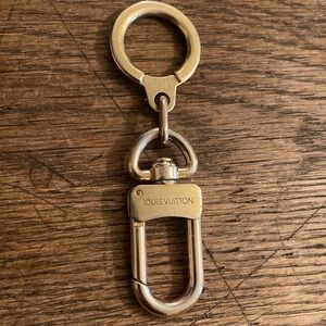 Louis Vuitton Anneau Cles Gold Tone Strap Extender Key Ring/Bag Charm EUC